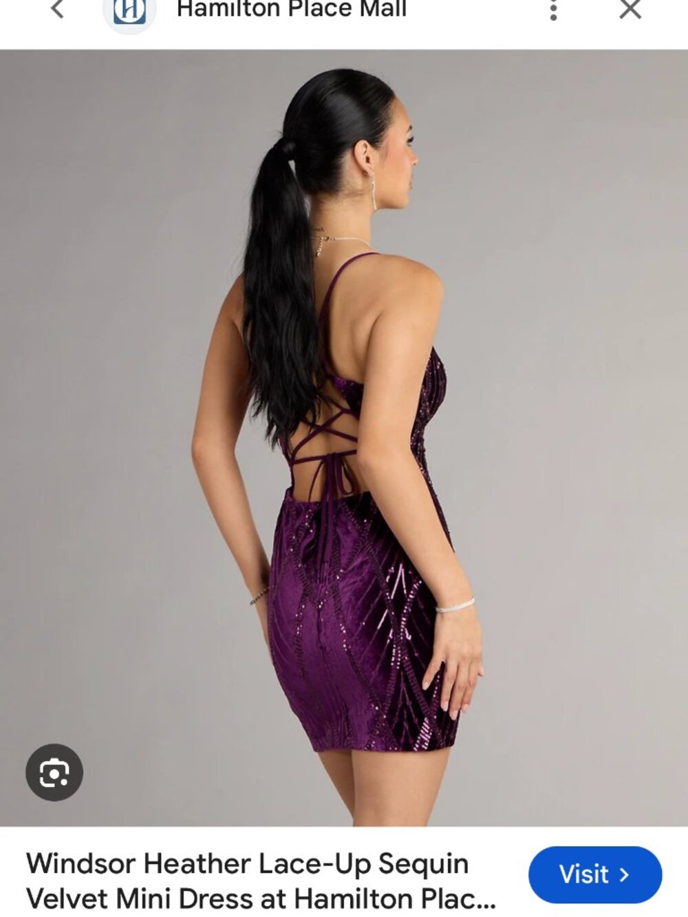 Purple Homecoming Mini Dress - Windsor - sz S - Picture 2 of 4